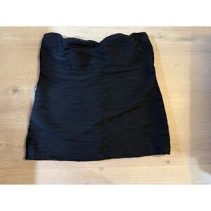 Toto Collection Women's Black Pleated Strapless Top‎ 3XL Plus Size